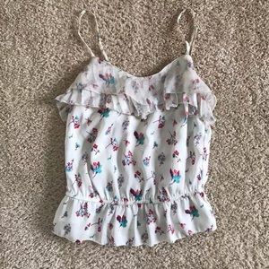 American Eagle XS tank top blouse with flowers
